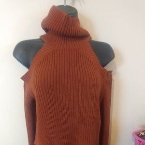 Knit top turtleneck
